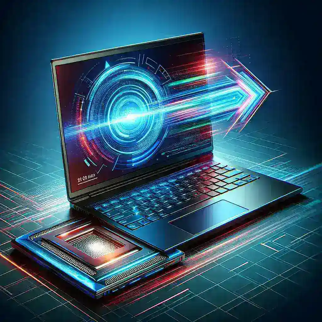 "Samsung Galaxy Book 5 Ultra laptop featuring Intel Arrow Lake processor showcased with a sleek design and vibrant display, highlighting its advanced technology and portability."
